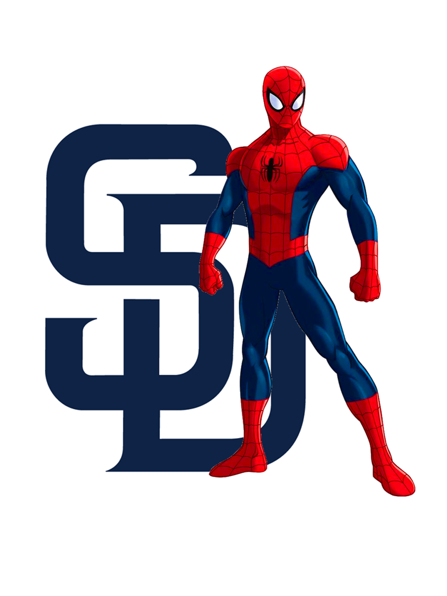 San Diego Padres Spider Man Logo vinyl decal